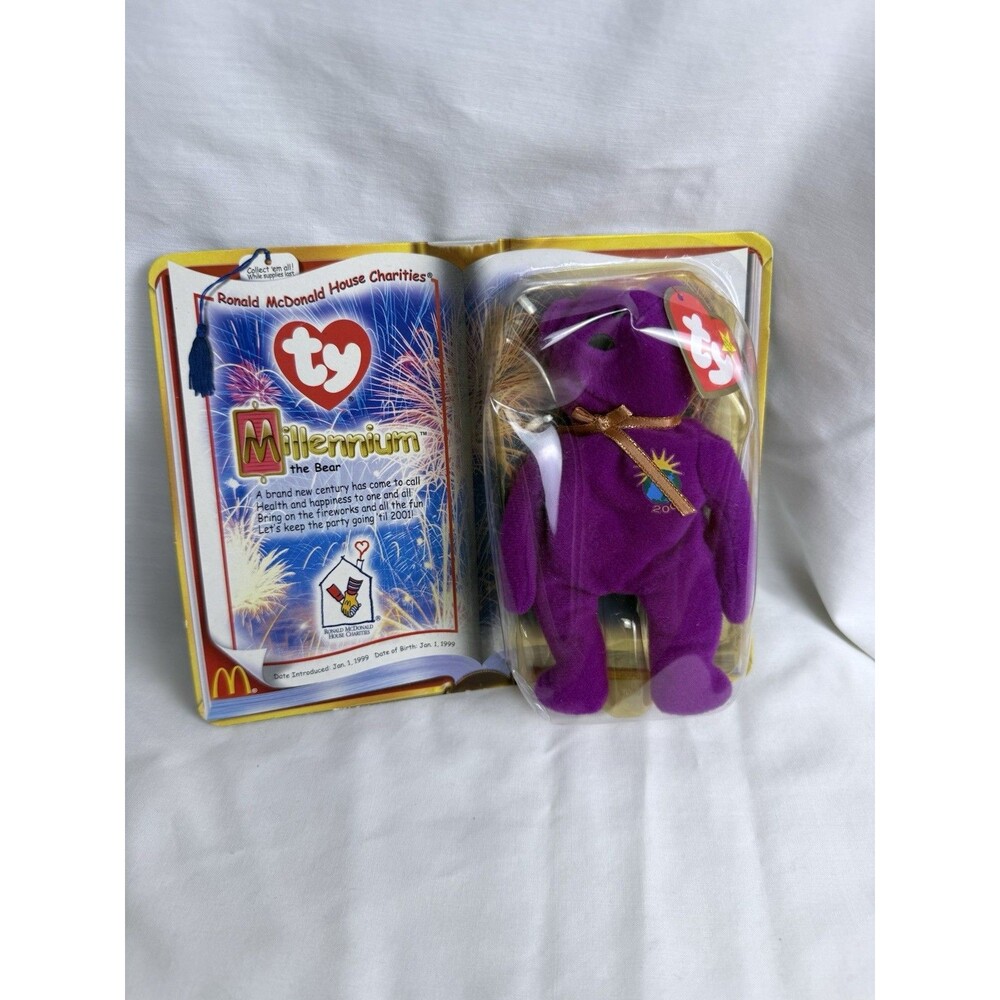 Ty Teenie Beanie Babies Millennium the Bear 2000 McDonald's Collectible